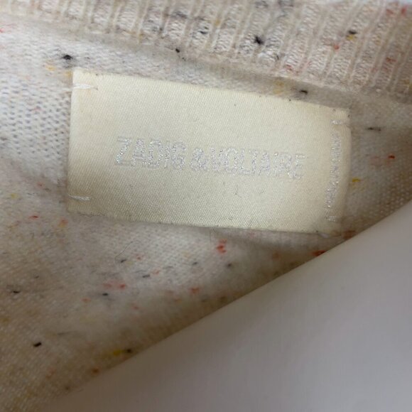 Zadig & Voltaire Cream V-Neck Sweater - Picture 9 of 12
